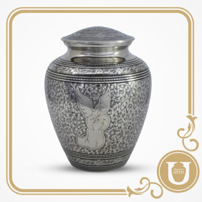 Silver Ornate Guardian Archangel