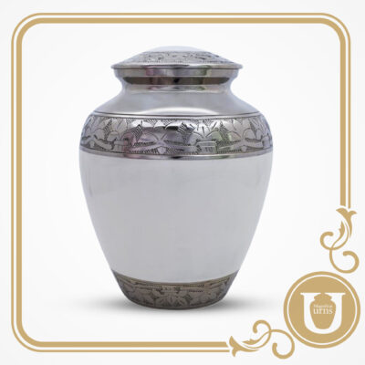 Silver Ornate Plain White